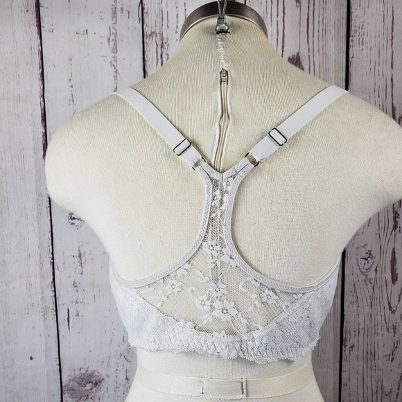 Maidenform Racerback Padded Bra Womens Size 38D Front Closure White - Picture 6 of 10